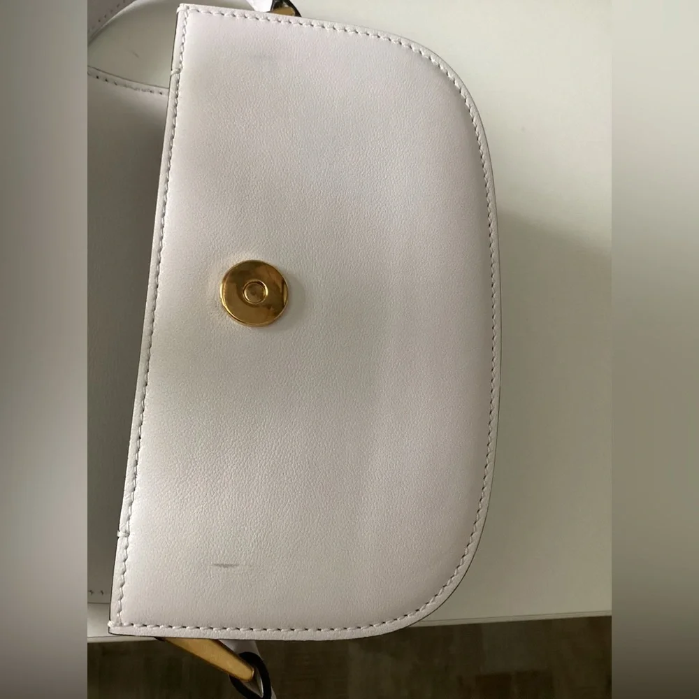 Valentino Garavani White Crossbody Bag with Gold Accent